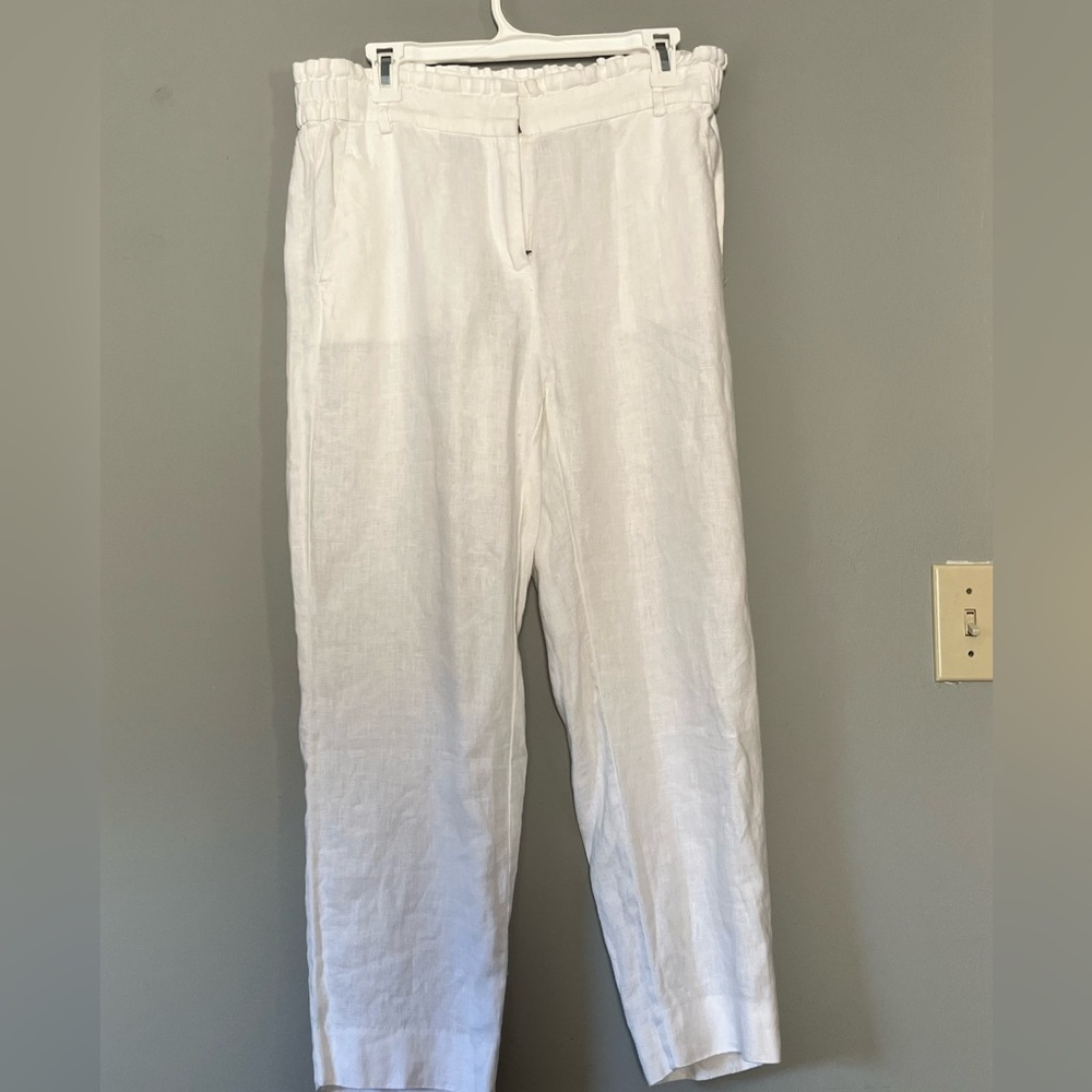 Hatley White Linen trouser Chinos size medium